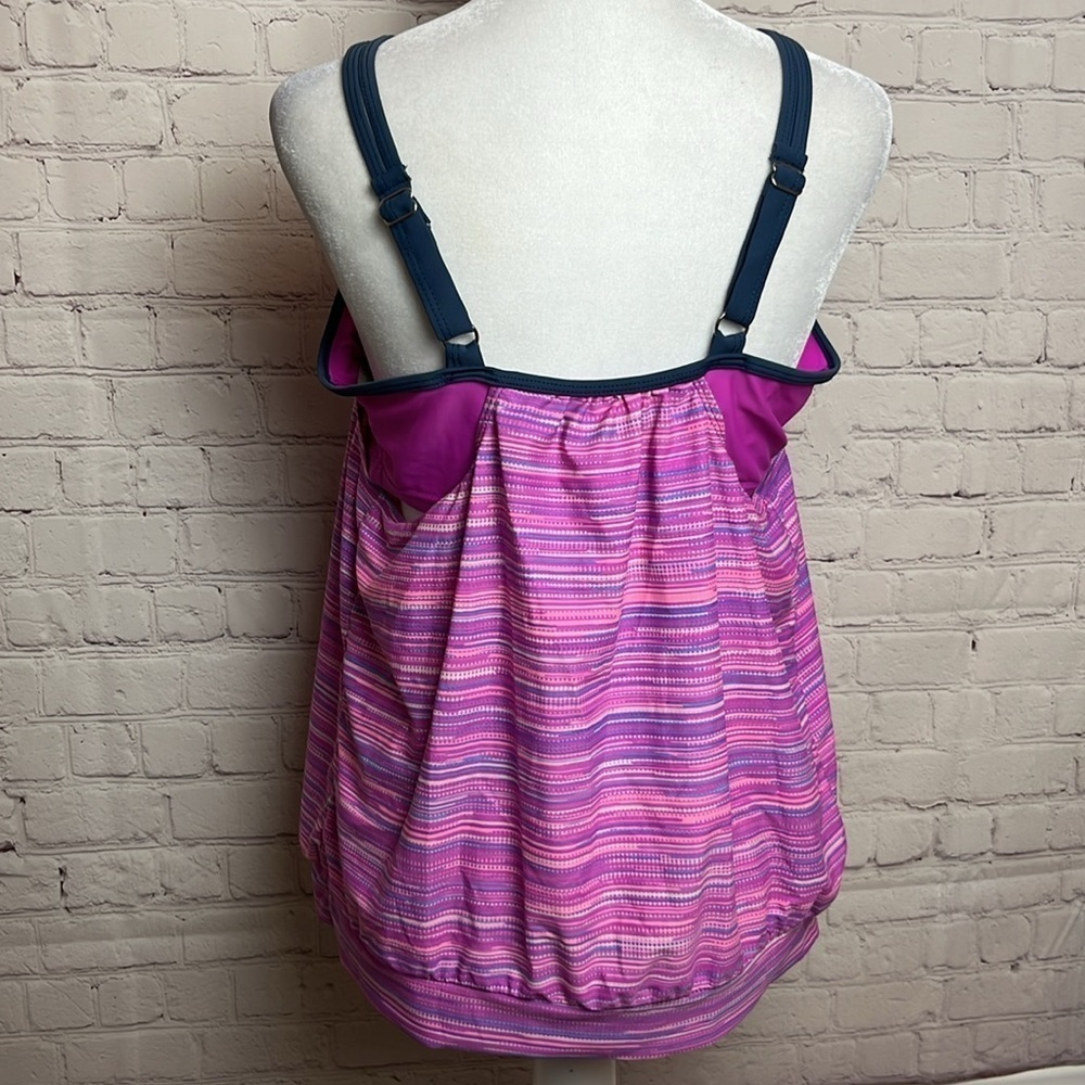 Free Country Blouson Tankini Top - Picture 5 of 11